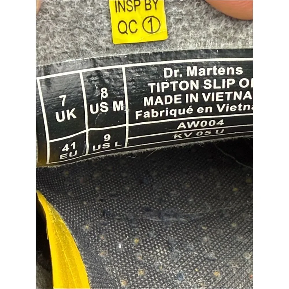 Dr Martens Tipton Slip On Men’s Sz 8/Women’s 9 Brown Leather Oxford Shoes